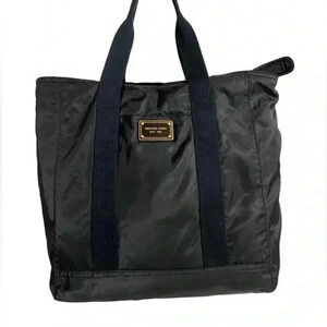 Michael kors black nylon hobo handbag